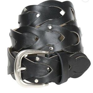 NWT 3X black braided belt 51 inches